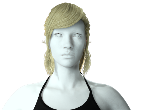 Realistic Female hair band 3D Model