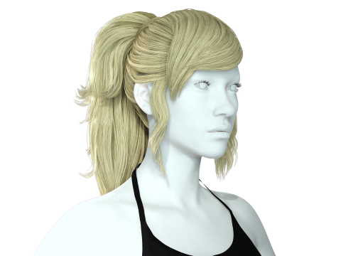 Realistic Female hair band 3D Model