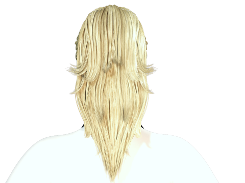 Realistic Female hair band 3D Model