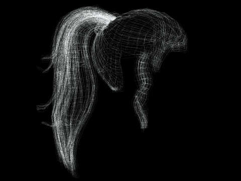 Realistic Female hair band 3D Model