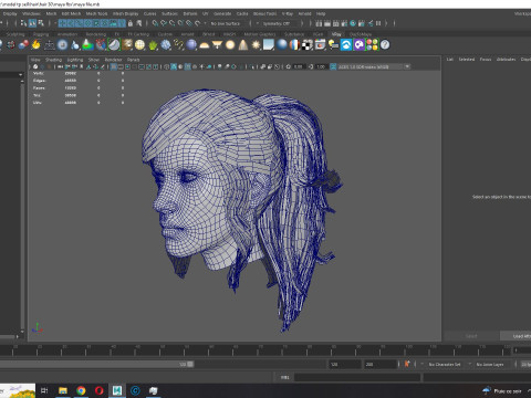 Realistic Female hair band 3D Model