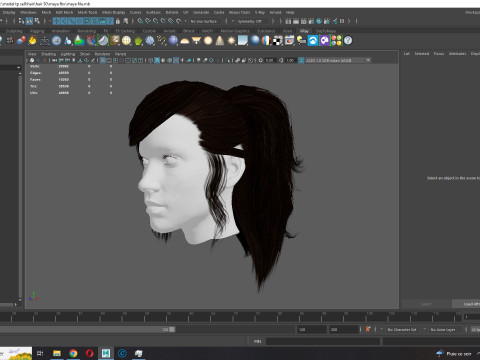 Realistic Female hair band 3D Model