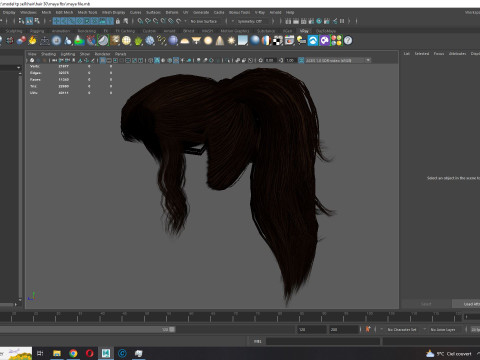 Realistic Female hair band 3D Model
