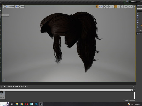 Realistic Female hair band 3D Model