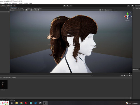 Realistic Female hair band 3D Model