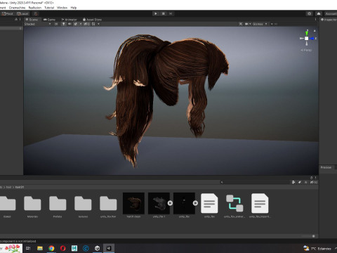 Realistic Female hair band 3D Model