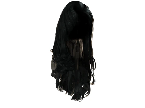 Realistic long hair female 3D Model