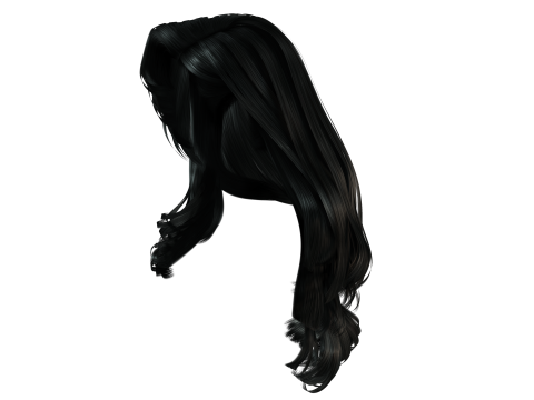 Realistic long hair female 3D मॉडल
