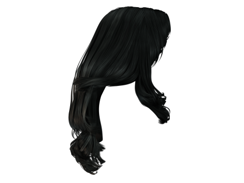 Realistic long hair female 3D मॉडल