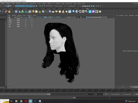Realistic long hair female 3D मॉडल
