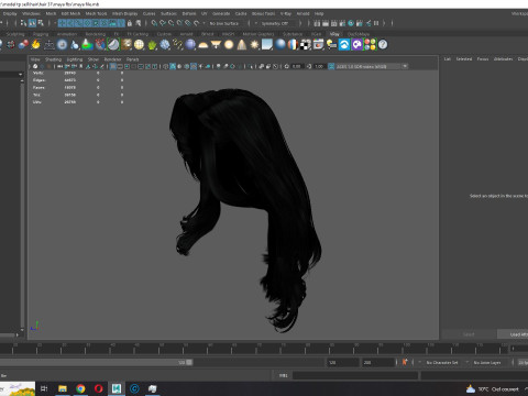 Realistic long hair female 3D मॉडल