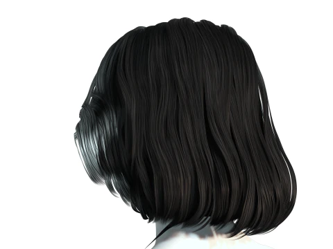 Realistic female hair 3D Model