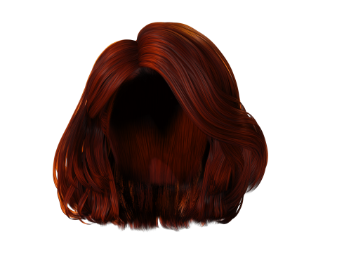 Realistic female hair 3D मॉडल