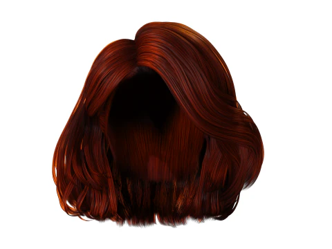 Realistic female hair 3D Model