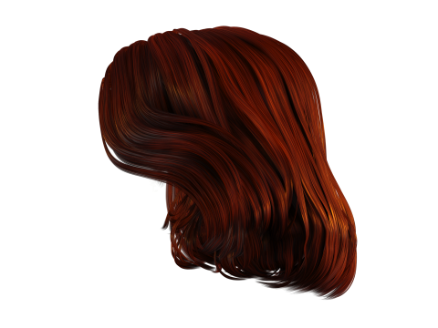Realistic female hair 3D मॉडल