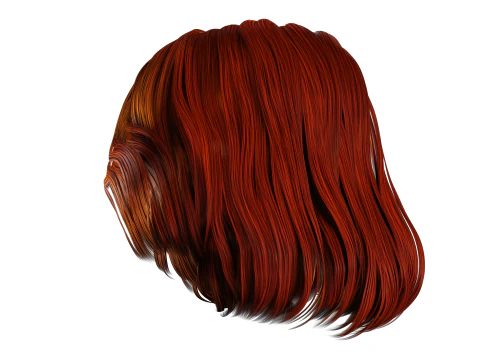 Realistic female hair 3D Model