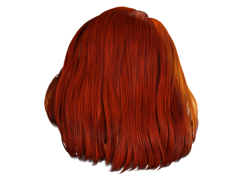 Realistic female hair 3D मॉडल