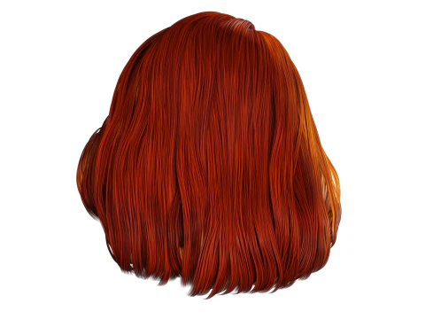 Realistic female hair 3D Model