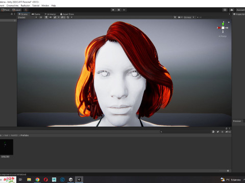 Realistic female hair 3D मॉडल