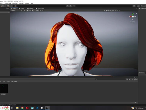 Realistic female hair 3D Model