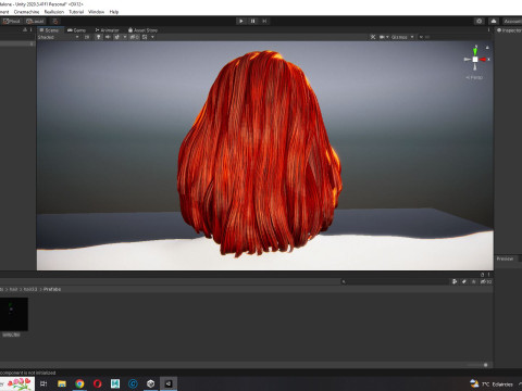 Realistic female hair 3D मॉडल