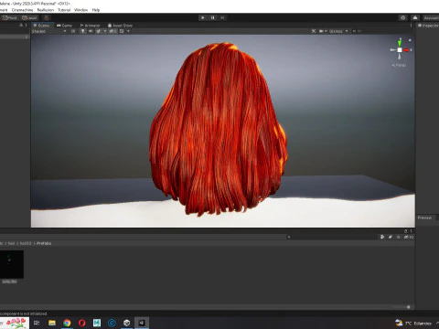 Realistic female hair 3D Model