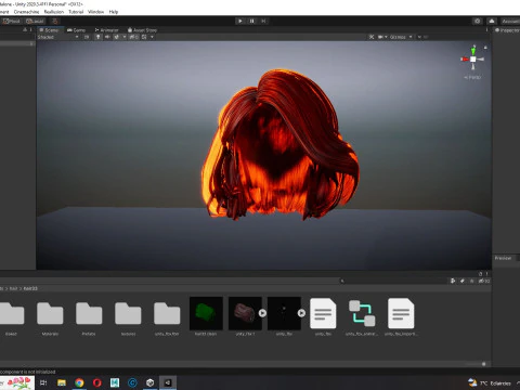 Realistic female hair 3D Model