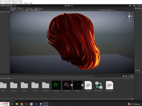 Realistic female hair 3D मॉडल