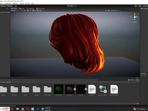Realistic female hair 3D Model