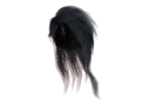 Realistic hair cyberpunk long Modelo 3D
