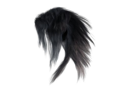 Realistic hair cyberpunk long Modelo 3D
