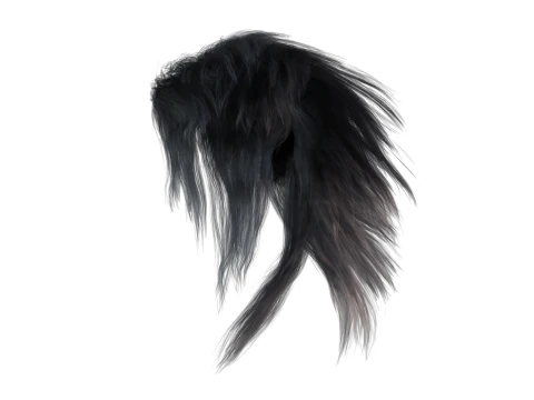 Realistic hair cyberpunk long 3D Model
