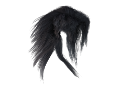 Realistic hair cyberpunk long Modelo 3D