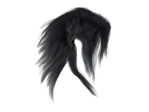 Realistic hair cyberpunk long 3D Model