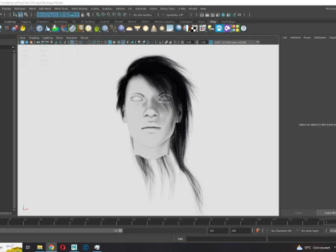 Realistic hair cyberpunk long 3D Model
