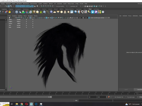 Realistic hair cyberpunk long 3D Model