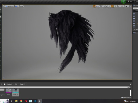 Realistic hair cyberpunk long Modelo 3D