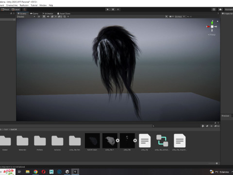 Realistic hair cyberpunk long Modelo 3D