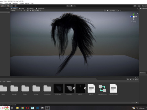 Realistic hair cyberpunk long Modelo 3D