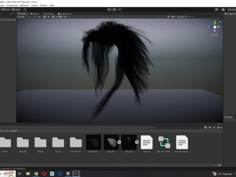 Realistic hair cyberpunk long 3D Model