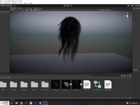 Realistic hair cyberpunk long Modelo 3D