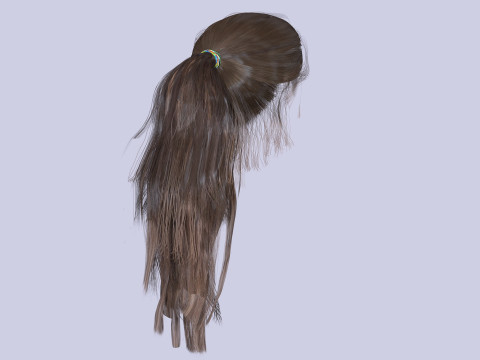 Ponytail Female Hair 3D मॉडल
