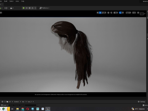 Ponytail Female Hair 3D मॉडल