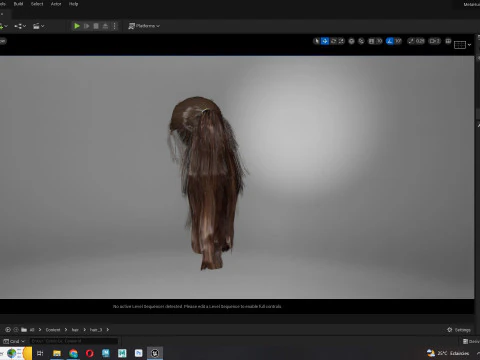 Ponytail Female Hair 3D Model
