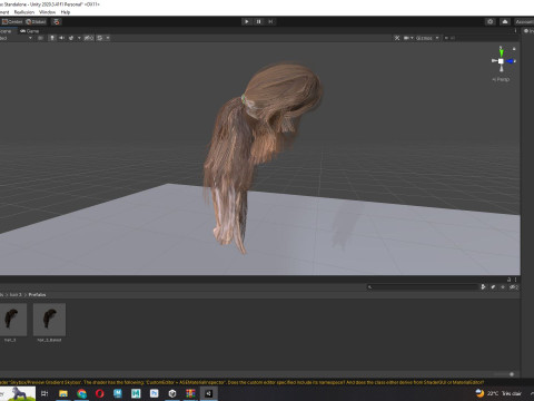 Ponytail Female Hair 3D मॉडल