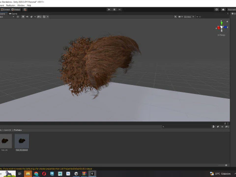 Realistic Curly Ponytail Hair 3D Model