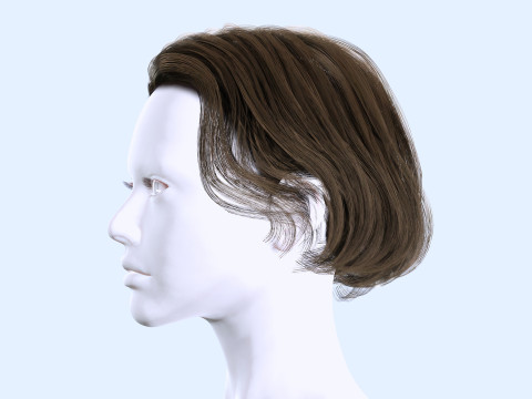 Female Short Bob Hair 3D मॉडल