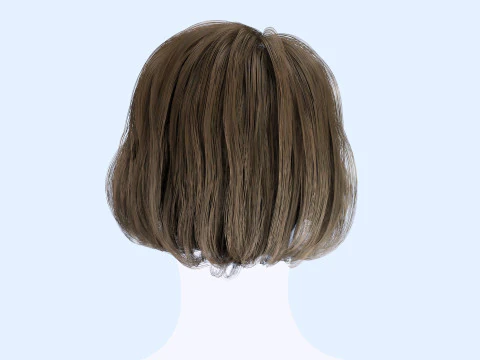 Cheveux courts f&eacute;minins Modèle 3D