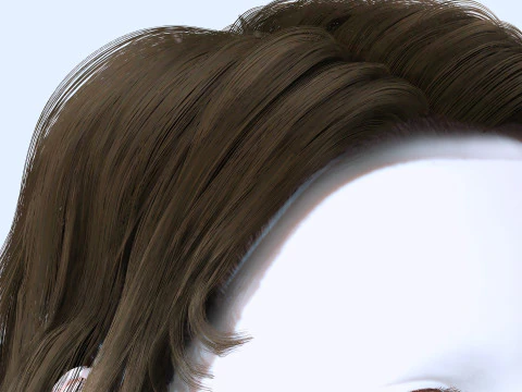 Cheveux courts f&eacute;minins Modèle 3D