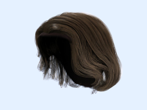 Female Short Bob Hair 3D मॉडल